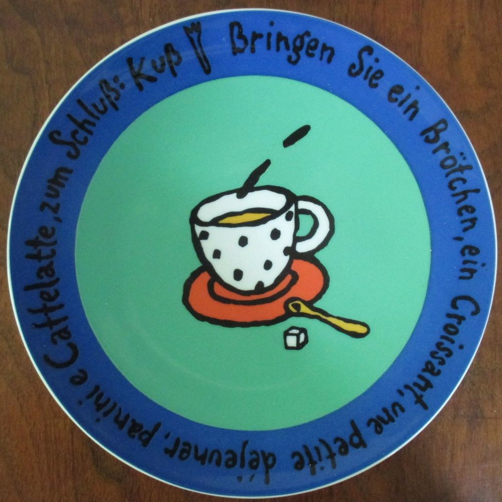 Coffee theme decorative plate from Germany